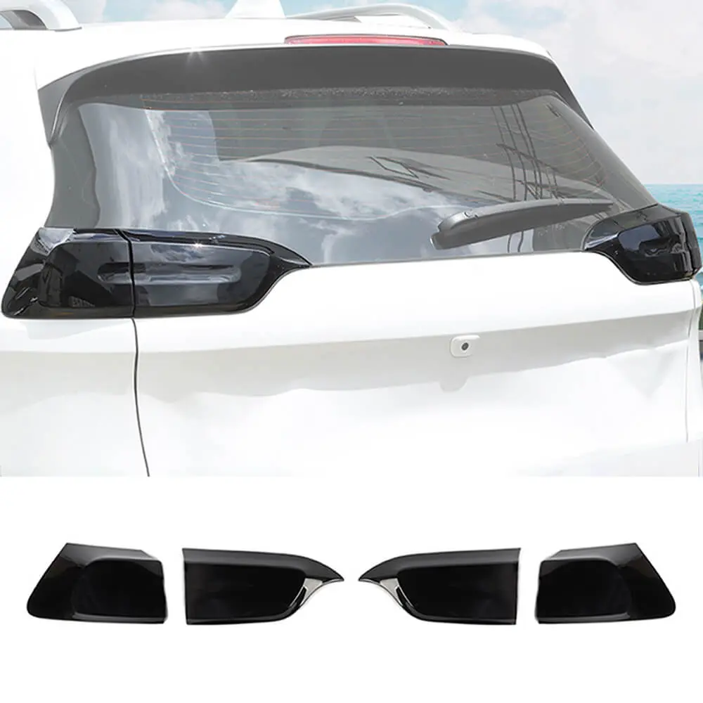 For 2014-2017 Jeep Cherokee Taillight Lamp Cover Trim Smoked Black