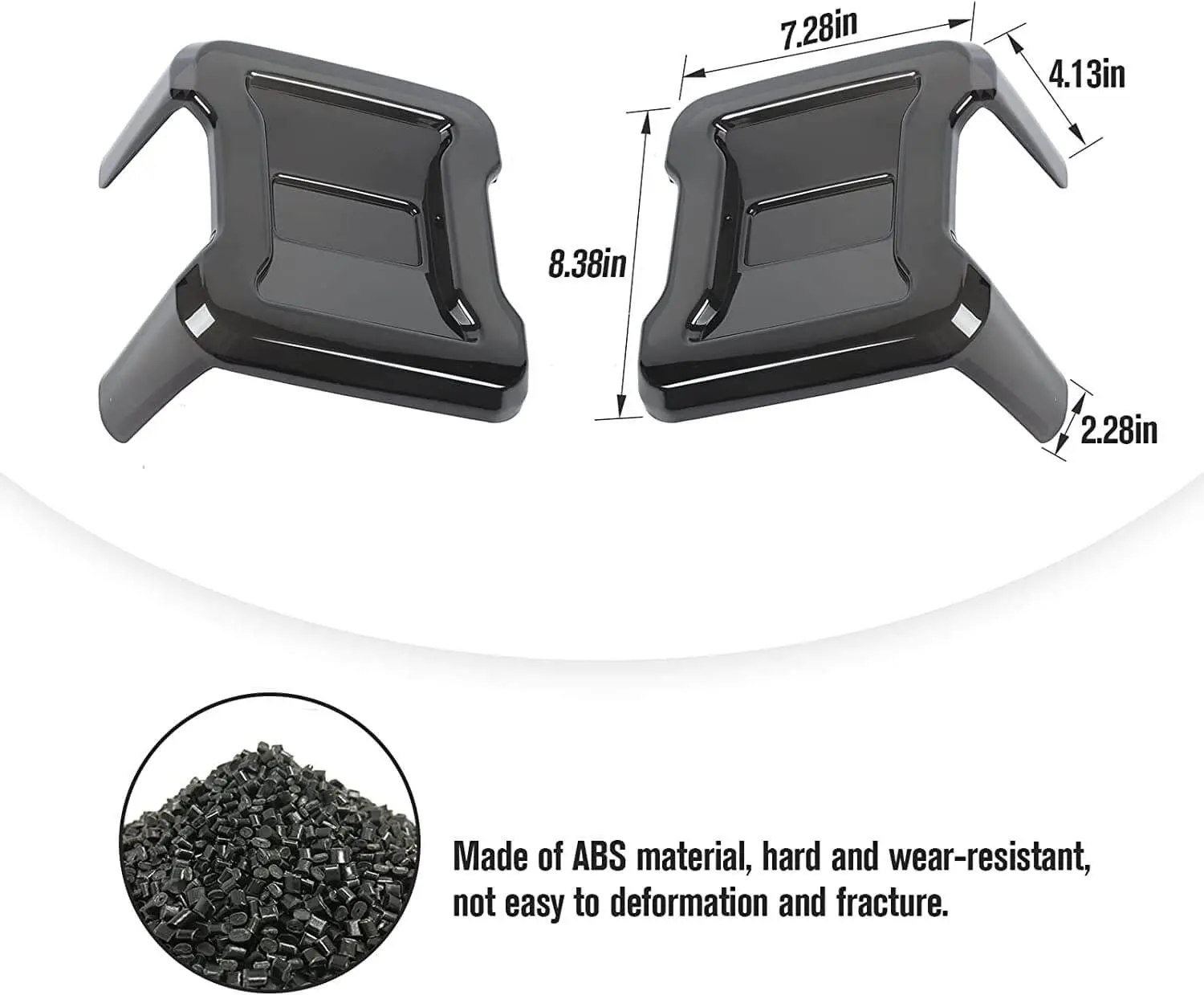 For 2018+ Jeep Wrangler JL JLU LED Tail Light Covers Rear Light Guards, Smoked Black - Image 6