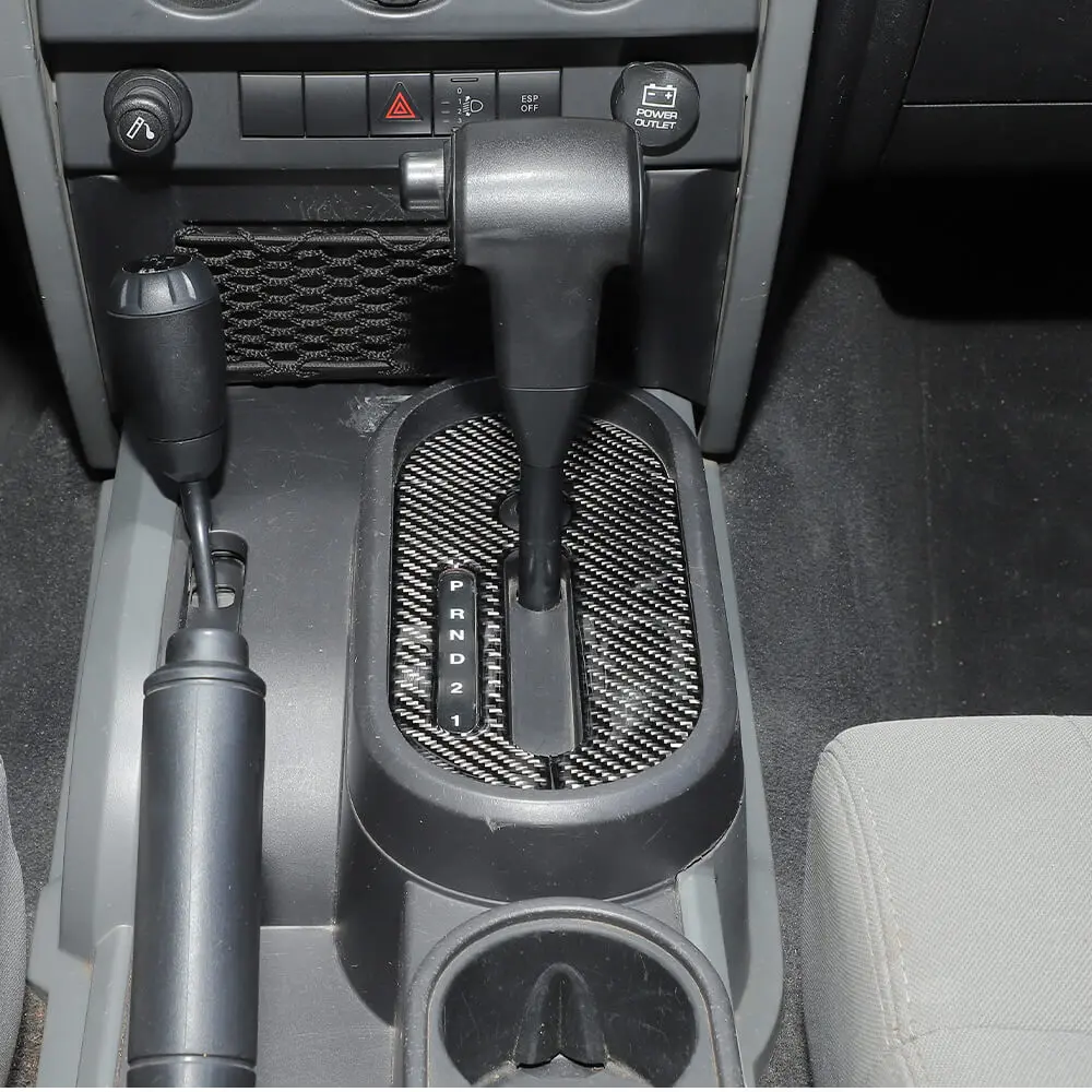 For 2007-2010 Jeep Wrangler JK Soft Carbon Fiber Console Gear Shift Panel Cover Trim - Image 4