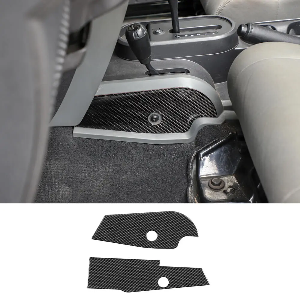 For 2007-2010 Jeep Wrangler JK Soft Carbon Fiber Gear Shift Side Panel Trim Stickers