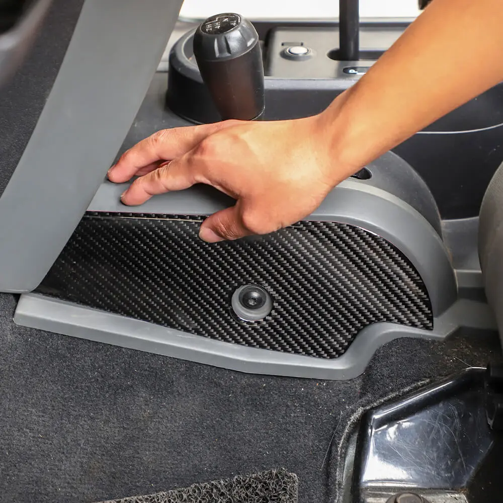 For 2007-2010 Jeep Wrangler JK Soft Carbon Fiber Gear Shift Side Panel Trim Stickers - Image 4