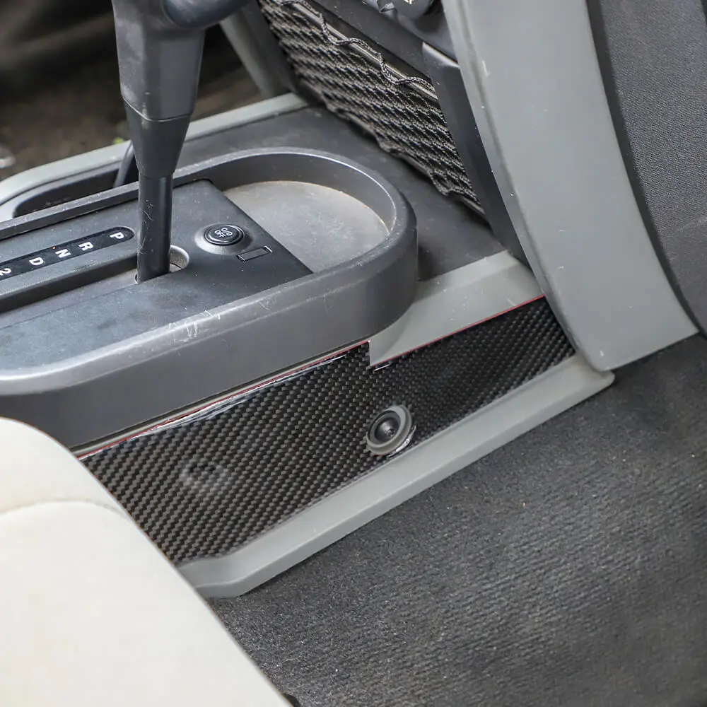 For 2007-2010 Jeep Wrangler JK Soft Carbon Fiber Gear Shift Side Panel Trim Stickers - Image 5