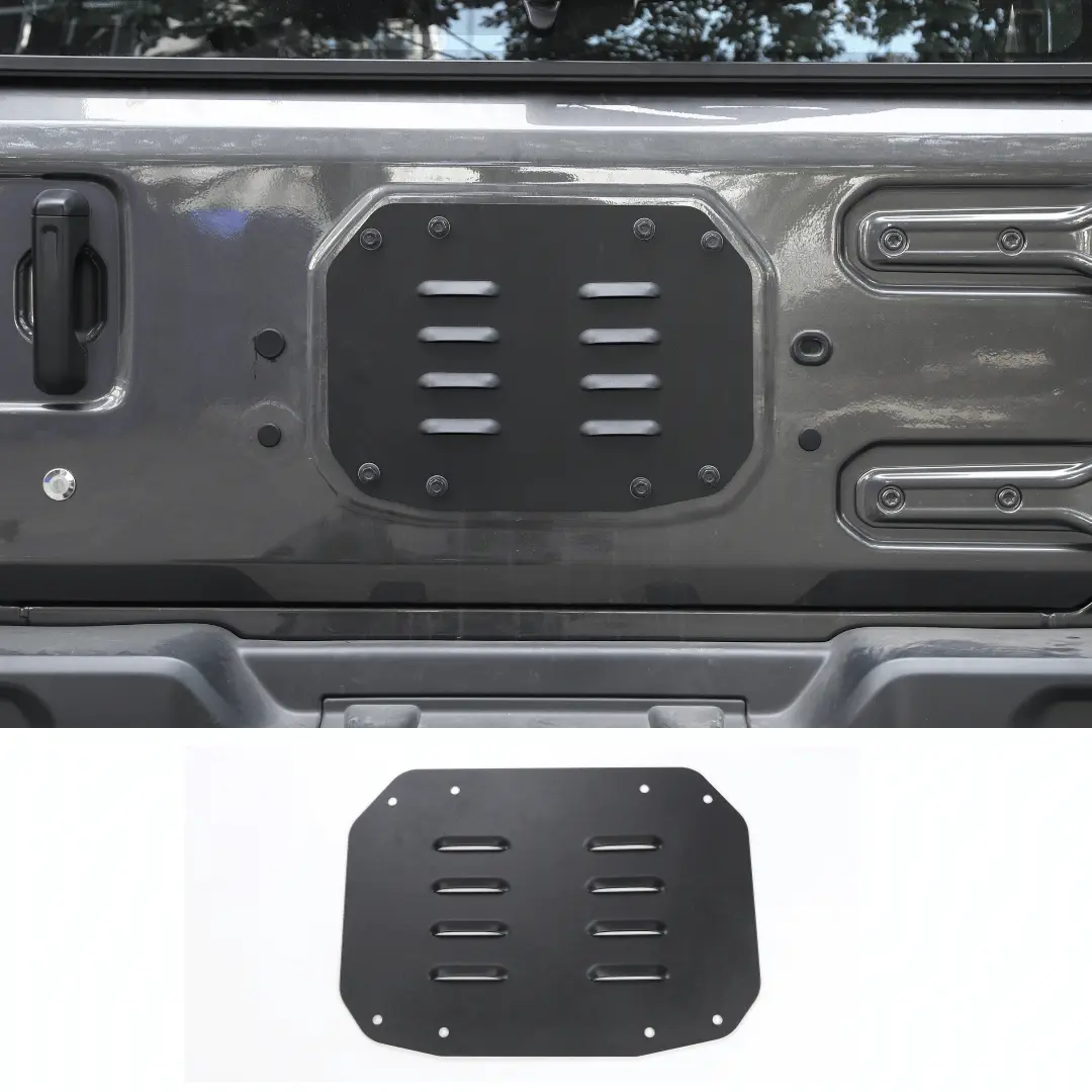 For 2018+ Jeep Wrangler JL JLU Tailgate Spare Tire Carrier Delete Filler Plate Vent Cover Plate Trim