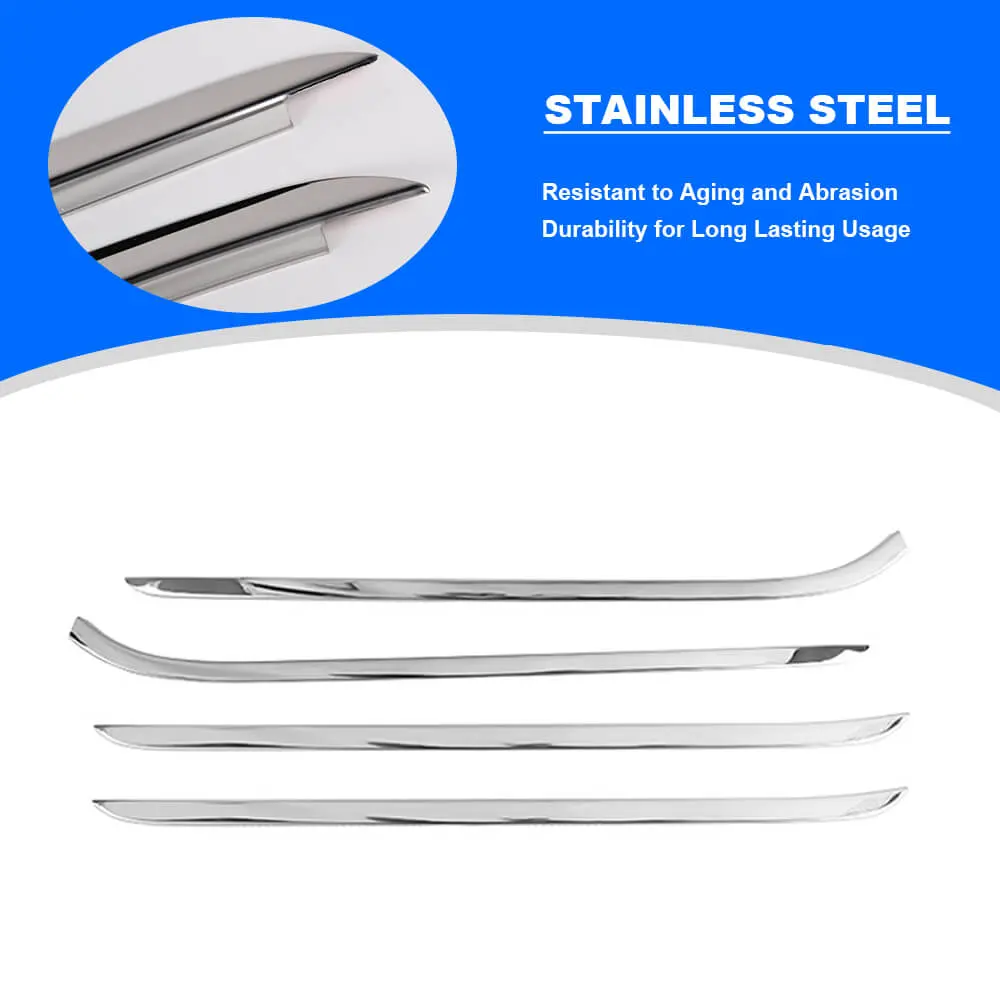 For 2018+ Jeep Wrangler JL JLU JT 2/4Door Stainless Steel Door Window Bottom Strips Cover Trim - Image 7