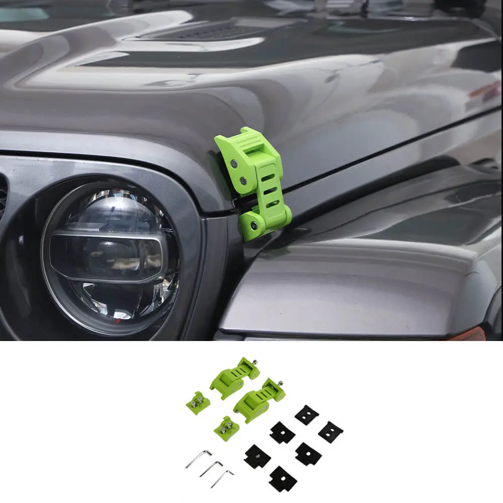 For 2007+ Jeep Wrangler JK JL & Gladiator JT Stainless Steel Hood Latches Hood Lock Catch Kit - Image 10