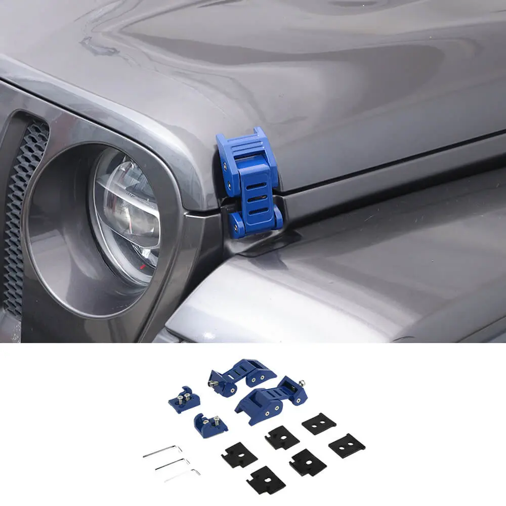 For 2007+ Jeep Wrangler JK JL & Gladiator JT Stainless Steel Hood Latches Hood Lock Catch Kit - Image 13