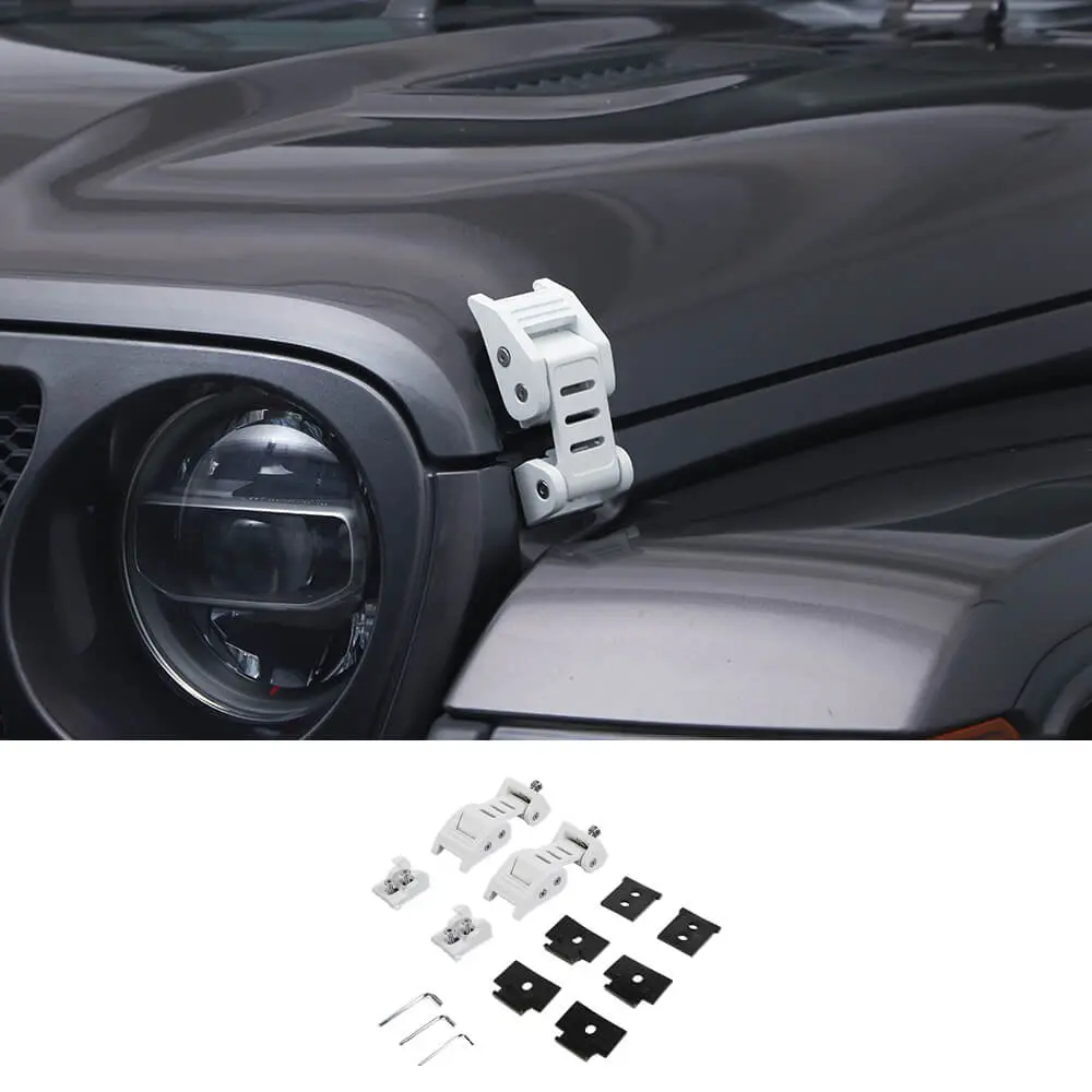 For 2007+ Jeep Wrangler JK JL & Gladiator JT Stainless Steel Hood Latches Hood Lock Catch Kit - Image 14