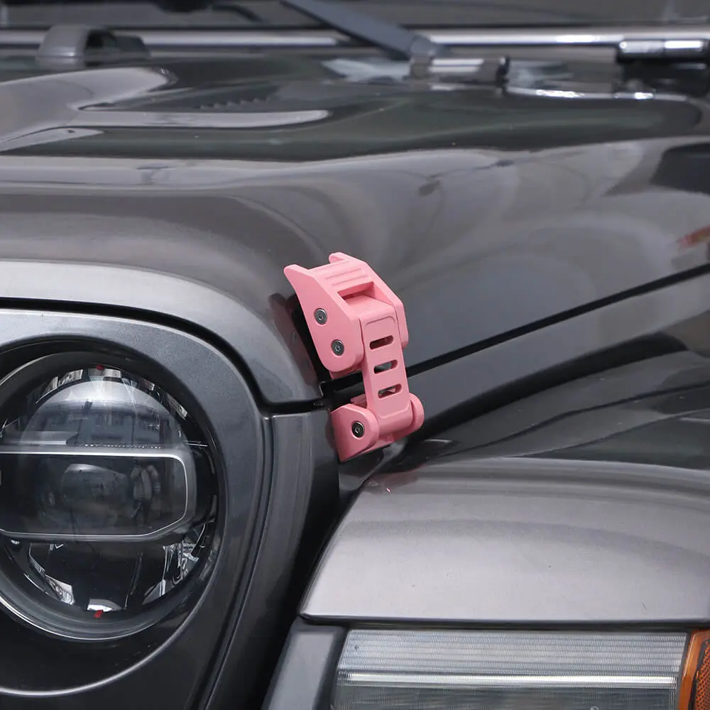 For 2007+ Jeep Wrangler JK JL & Gladiator JT Stainless Steel Hood Latches Hood Lock Catch Kit - Image 4