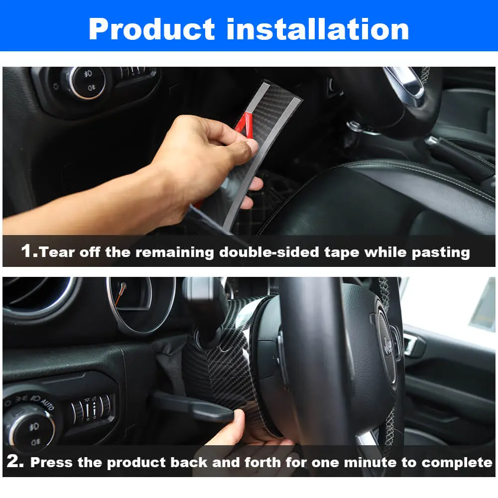 For 2018+ Jeep Wrangler JL & Gladiator JT Steering Wheel Base Lower Trim Decor - Image 6