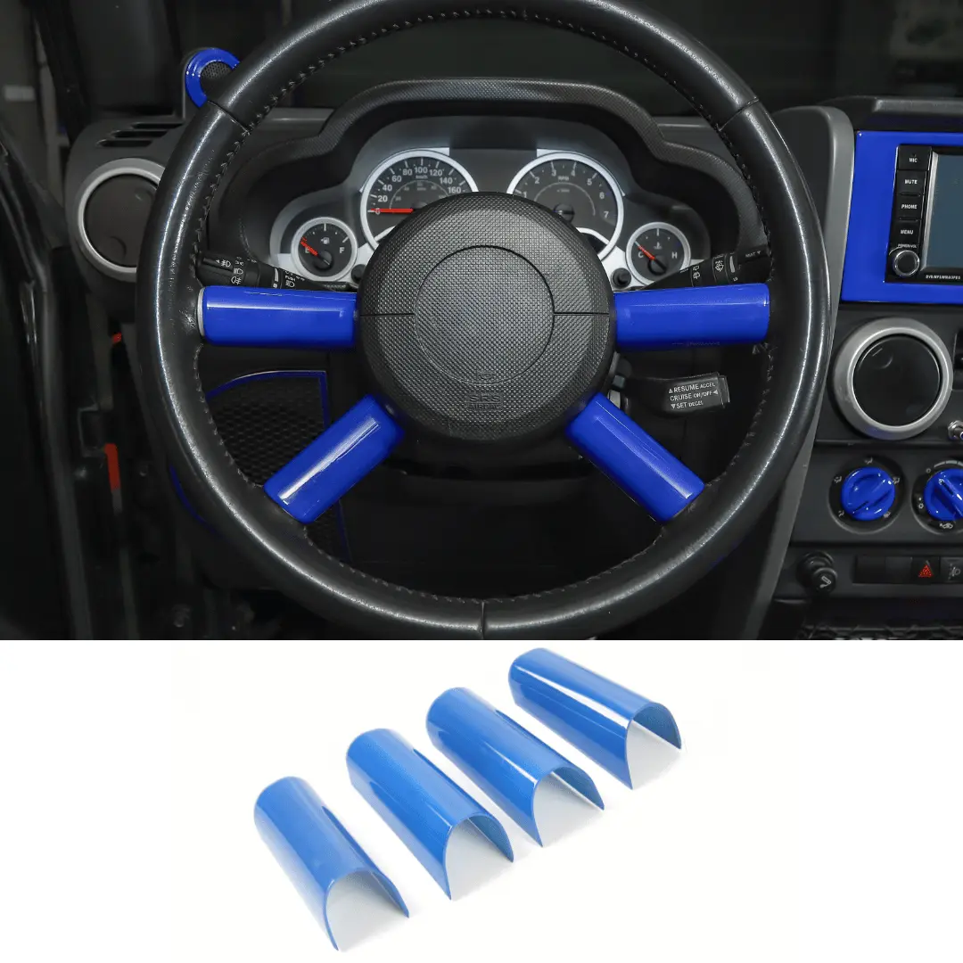 For 2007-2010 Jeep Wrangler JK JKU 2 Door & 4 Door Steering Wheel Cover Trim - Image 11