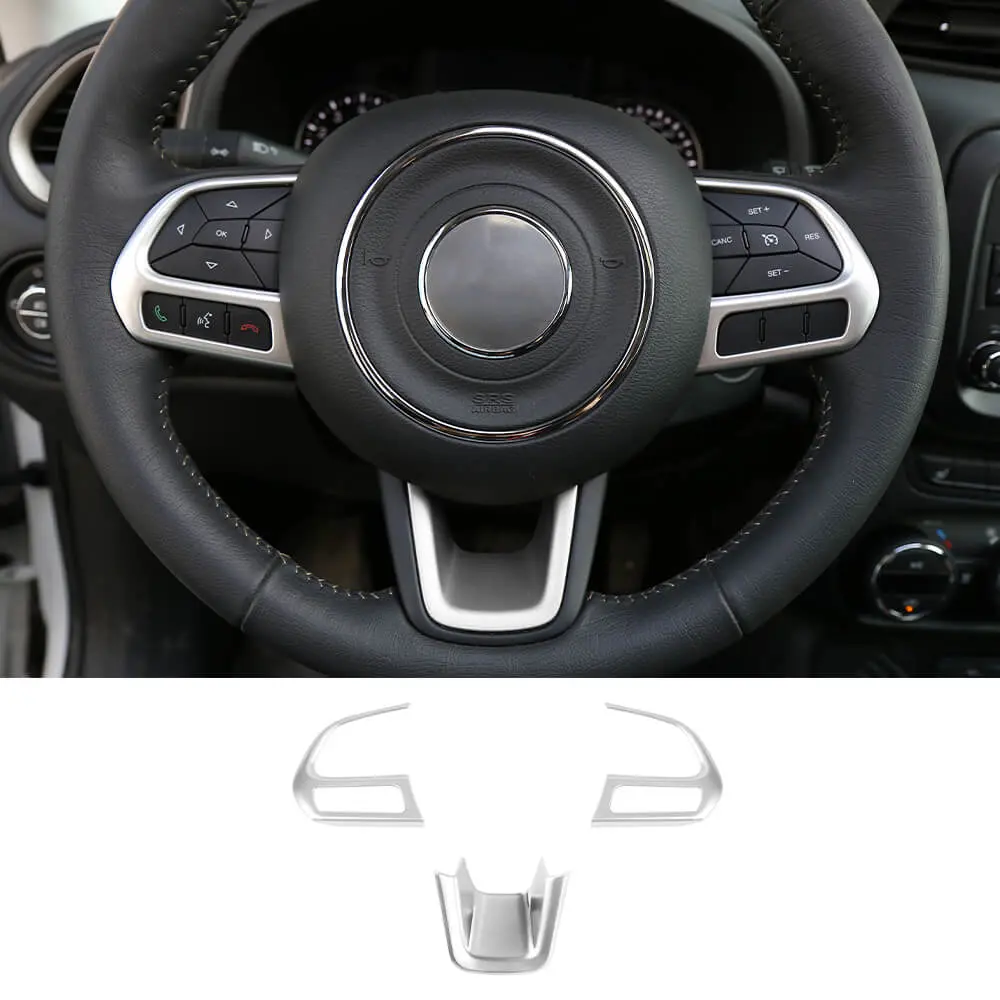 For Jeep Renegade 2015+ & Compass 2017-2020 Steering Wheel Cover Trim - Image 10
