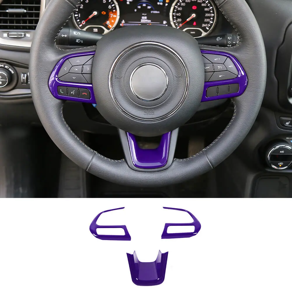 For Jeep Renegade 2015+ & Compass 2017-2020 Steering Wheel Cover Trim - Image 11