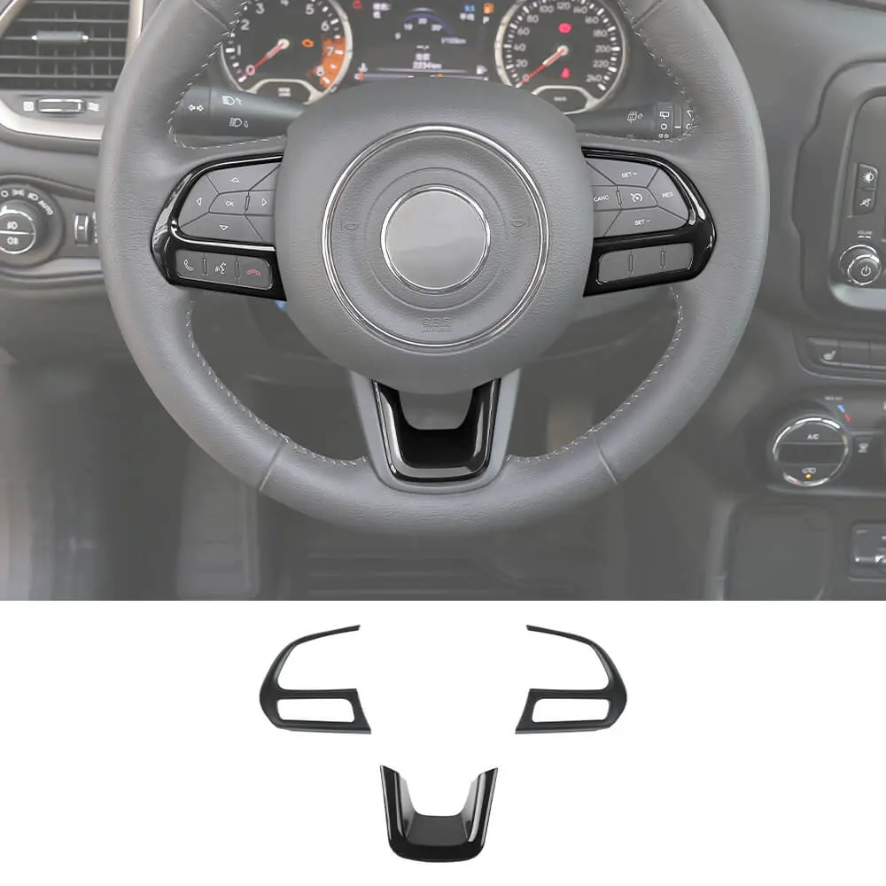 For Jeep Renegade 2015+ & Compass 2017-2020 Steering Wheel Cover Trim - Image 12