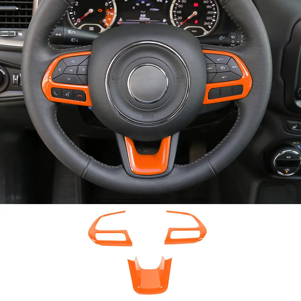 For Jeep Renegade 2015+ & Compass 2017-2020 Steering Wheel Cover Trim - Image 16
