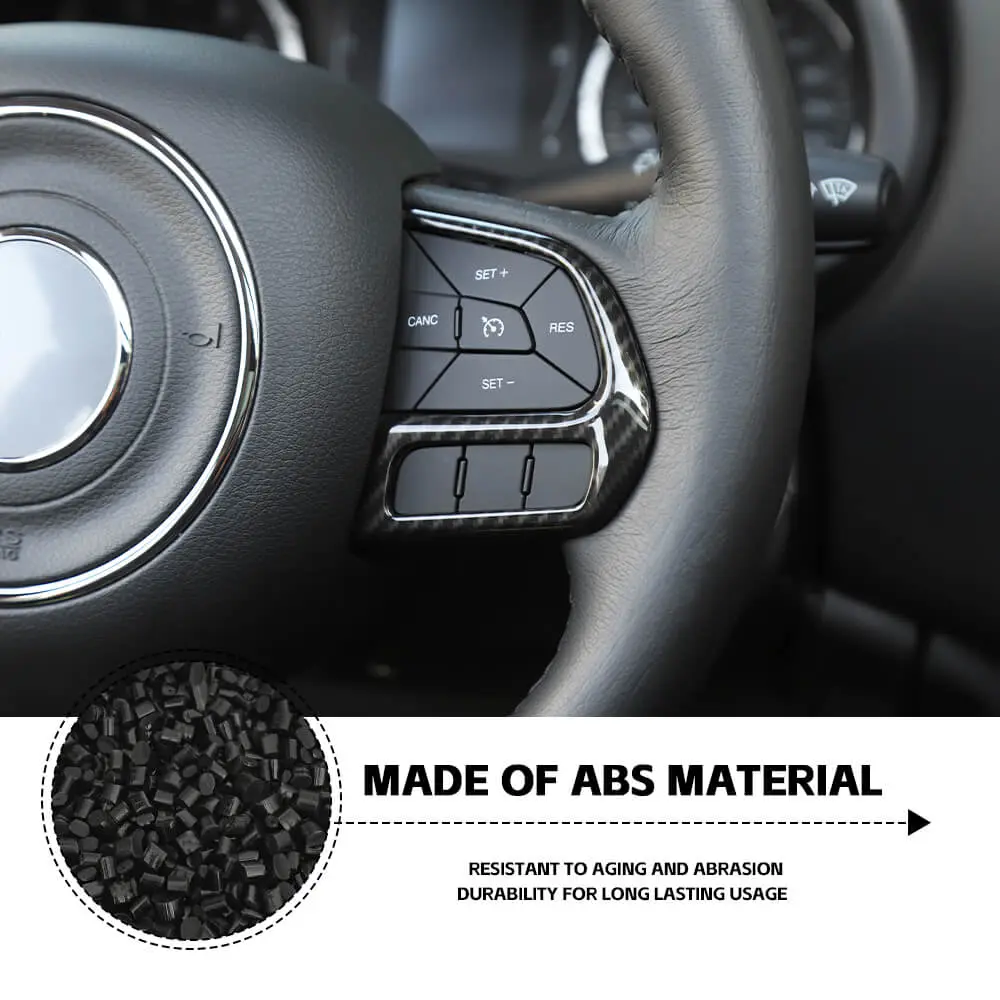 For Jeep Renegade 2015+ & Compass 2017-2020 Steering Wheel Cover Trim - Image 4