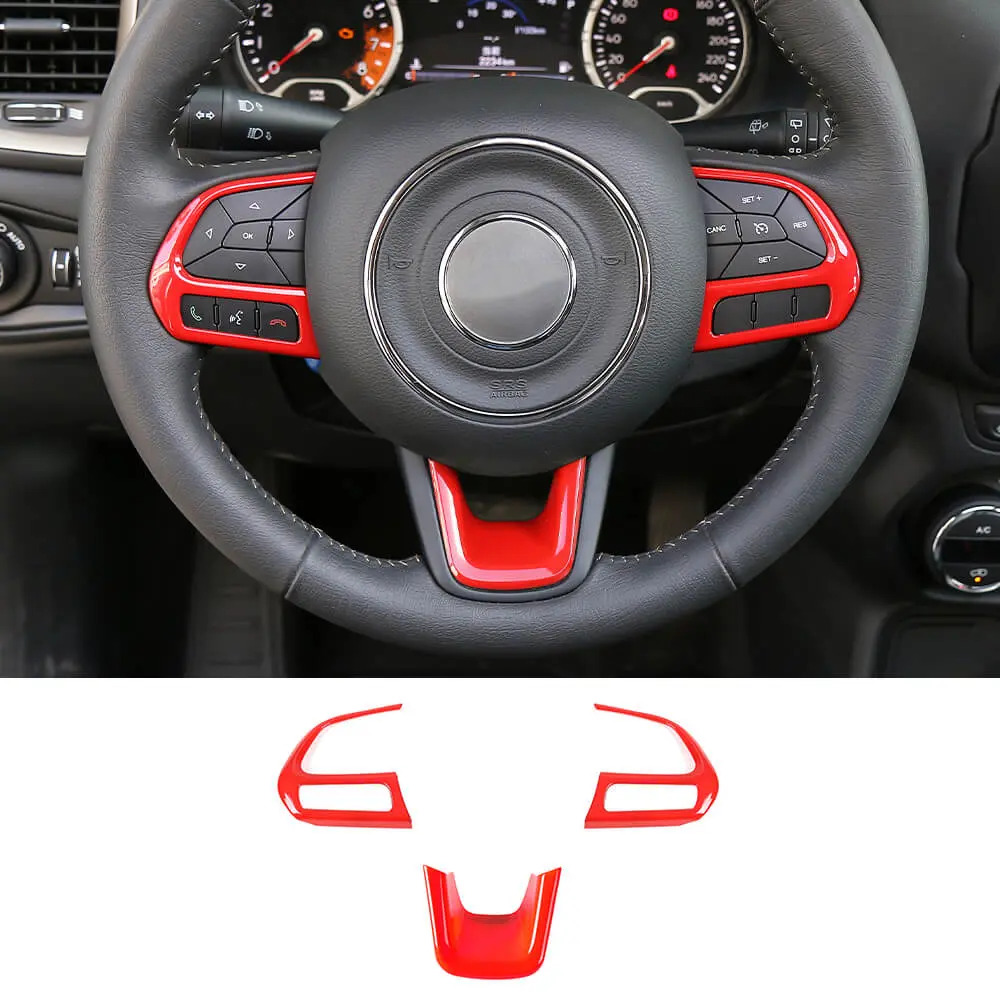 For Jeep Renegade 2015+ & Compass 2017-2020 Steering Wheel Cover Trim - Image 8