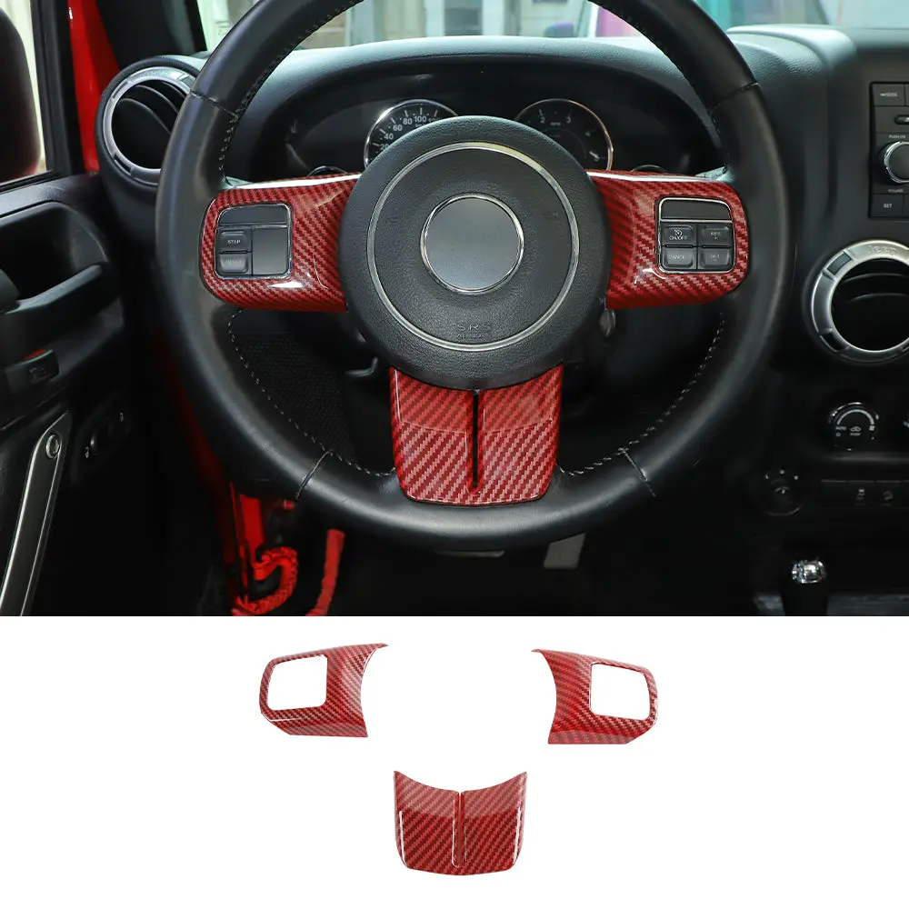 For Jeep Wrangler JK 11-18 & Patriot Compass11-16 & Grand Cherokee11-13 Steering Wheel Covers Panel Trim - Image 10