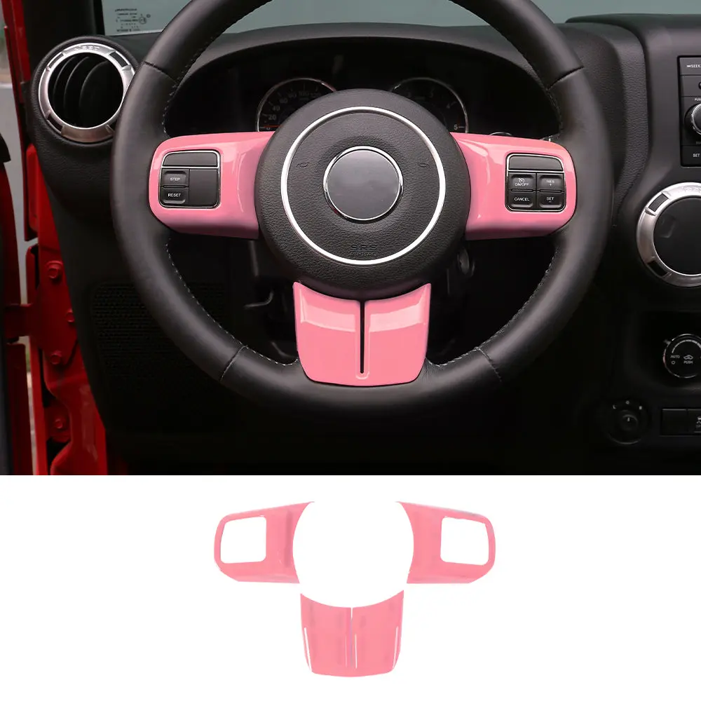 For Jeep Wrangler JK 11-18 & Patriot Compass11-16 & Grand Cherokee11-13 Steering Wheel Covers Panel Trim - Image 11