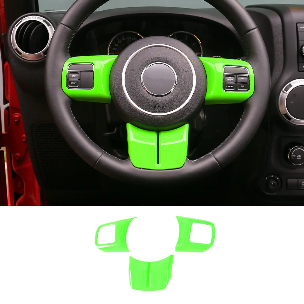 For Jeep Wrangler JK 11-18 & Patriot Compass11-16 & Grand Cherokee11-13 Steering Wheel Covers Panel Trim - Image 12
