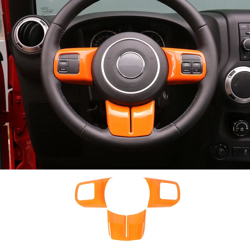 For Jeep Wrangler JK 11-18 & Patriot Compass11-16 & Grand Cherokee11-13 Steering Wheel Covers Panel Trim - Image 13