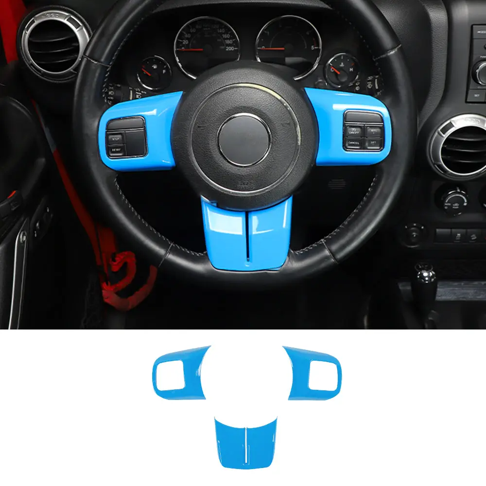 For Jeep Wrangler JK 11-18 & Patriot Compass11-16 & Grand Cherokee11-13 Steering Wheel Covers Panel Trim - Image 14