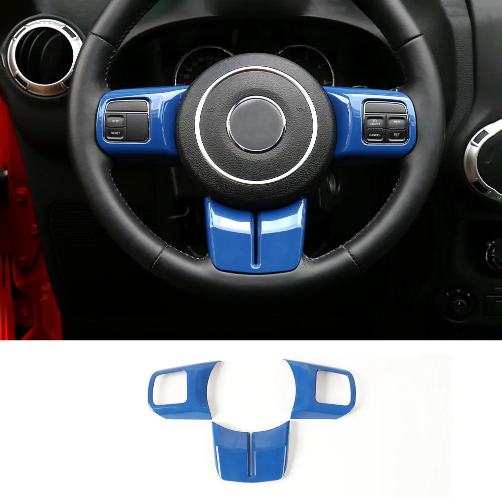 For Jeep Wrangler JK 11-18 & Patriot Compass11-16 & Grand Cherokee11-13 Steering Wheel Covers Panel Trim - Image 15