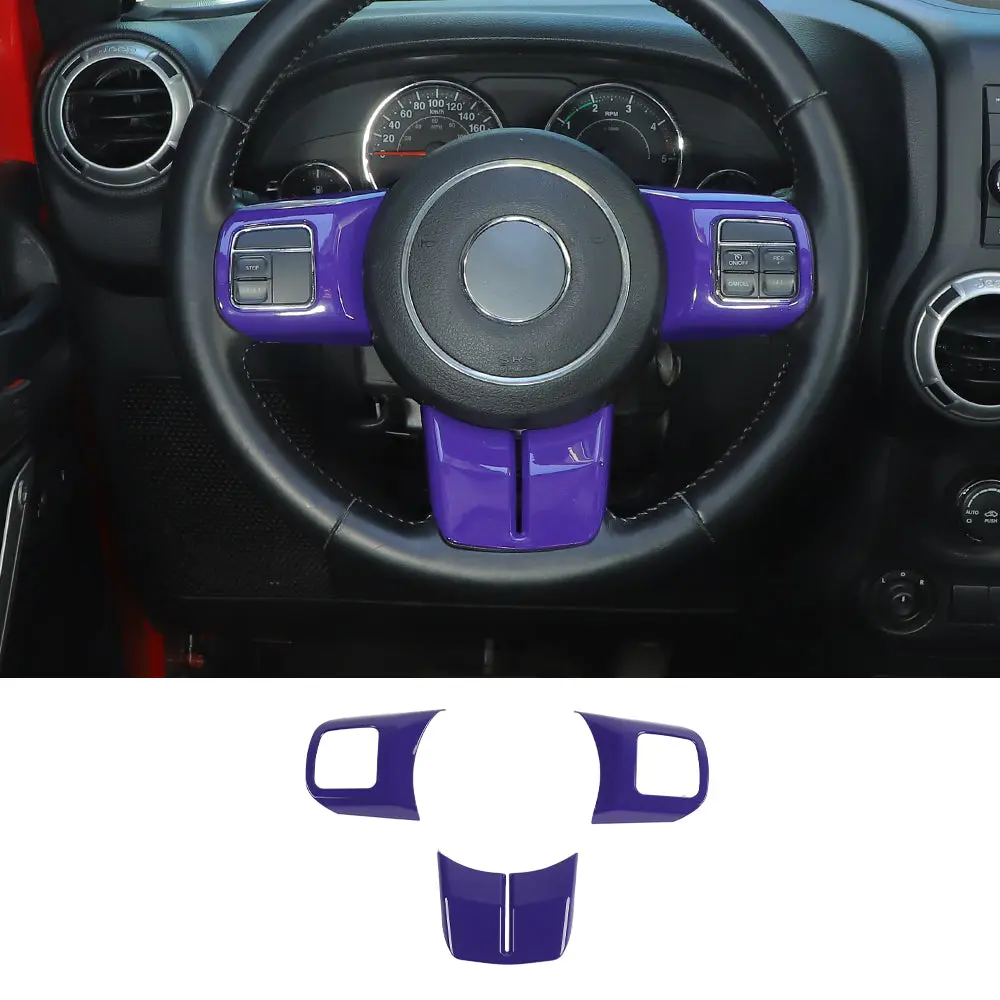 For Jeep Wrangler JK 11-18 & Patriot Compass11-16 & Grand Cherokee11-13 Steering Wheel Covers Panel Trim - Image 16