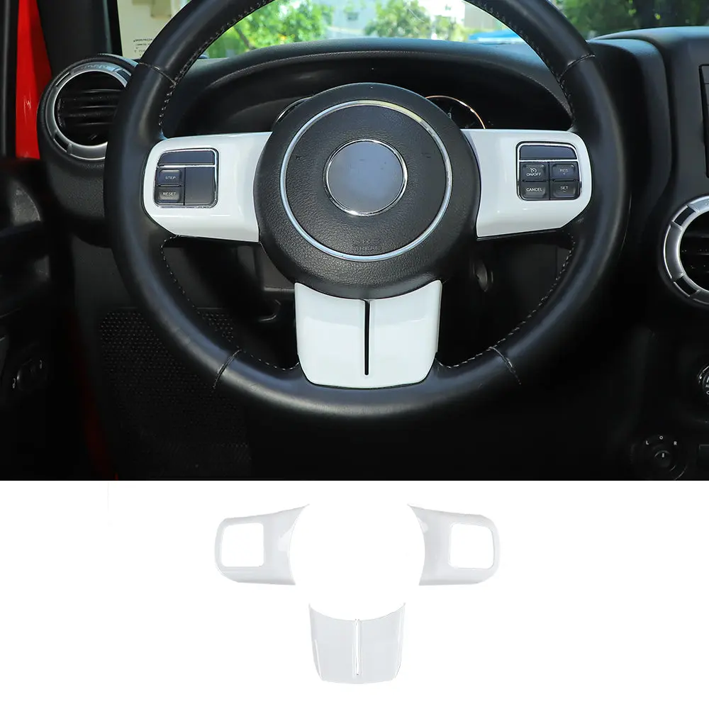 For Jeep Wrangler JK 11-18 & Patriot Compass11-16 & Grand Cherokee11-13 Steering Wheel Covers Panel Trim - Image 19