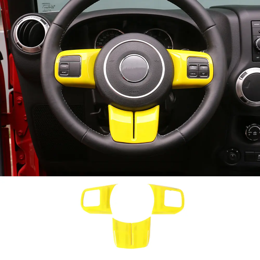 For Jeep Wrangler JK 11-18 & Patriot Compass11-16 & Grand Cherokee11-13 Steering Wheel Covers Panel Trim - Image 20