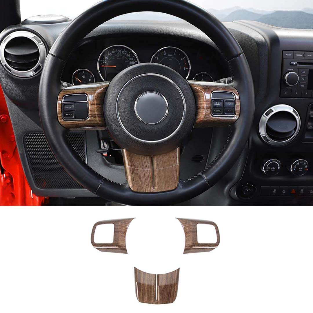 For Jeep Wrangler JK 11-18 & Patriot Compass11-16 & Grand Cherokee11-13 Steering Wheel Covers Panel Trim - Image 22