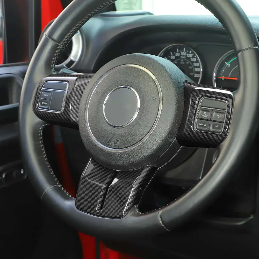 For Jeep Wrangler JK 11-18 & Patriot Compass11-16 & Grand Cherokee11-13 Steering Wheel Covers Panel Trim - Image 3