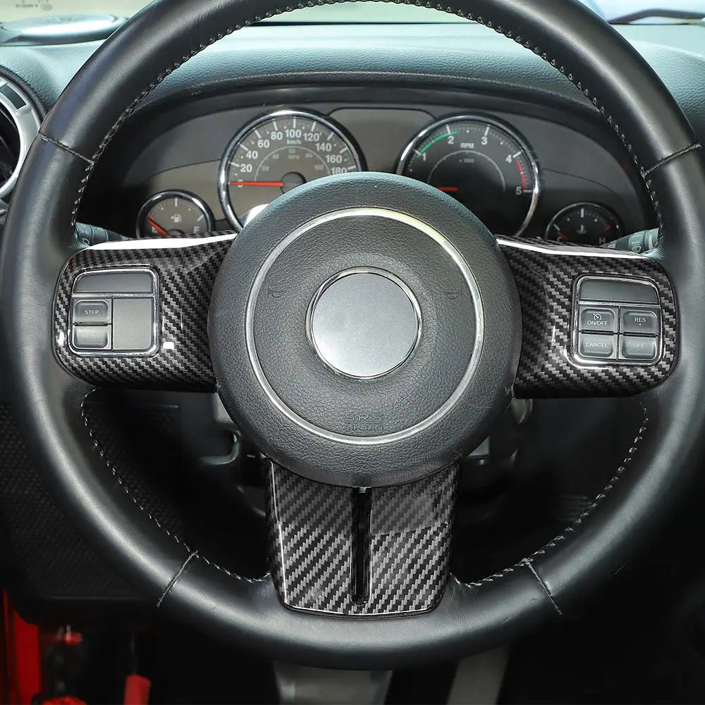 For Jeep Wrangler JK 11-18 & Patriot Compass11-16 & Grand Cherokee11-13 Steering Wheel Covers Panel Trim - Image 4