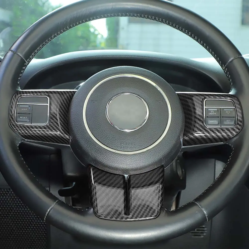 For Jeep Wrangler JK 11-18 & Patriot Compass11-16 & Grand Cherokee11-13 Steering Wheel Covers Panel Trim - Image 6