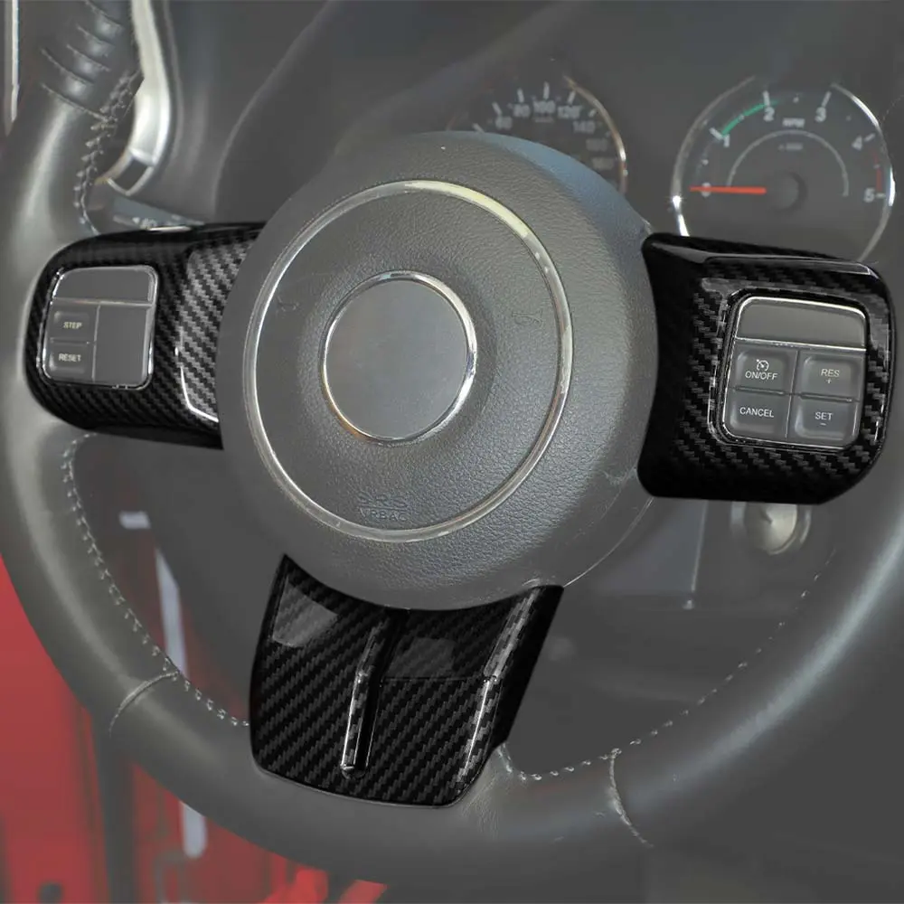 For Jeep Wrangler JK 11-18 & Patriot Compass11-16 & Grand Cherokee11-13 Steering Wheel Covers Panel Trim - Image 7
