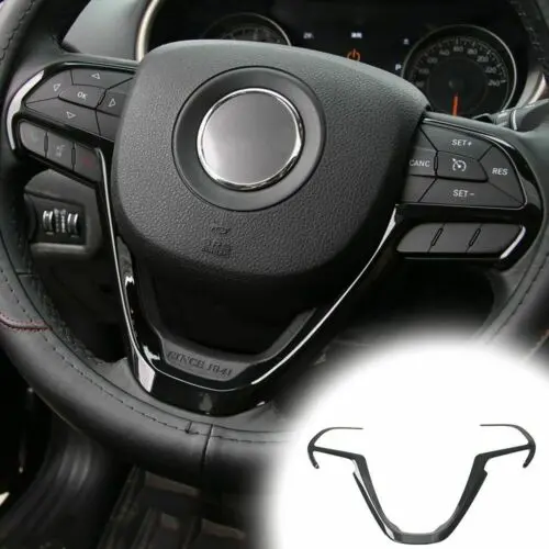 For 2014-2021 Jeep Grand Cherokee WK2 & 2014+ Cherokee Steering Wheel Trim Cover - Image 7