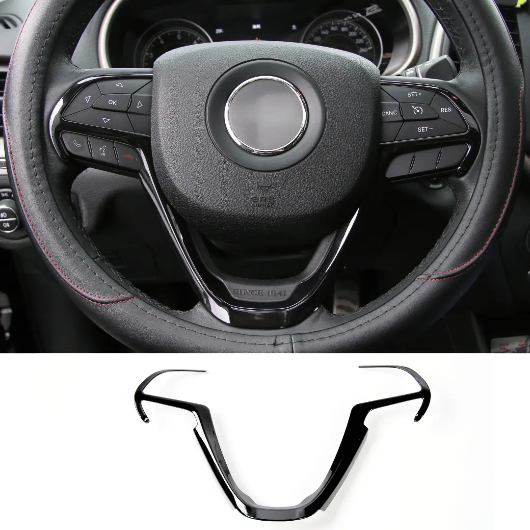 For 2014-2021 Jeep Grand Cherokee WK2 & 2014+ Cherokee Steering Wheel Trim Cover - Image 8
