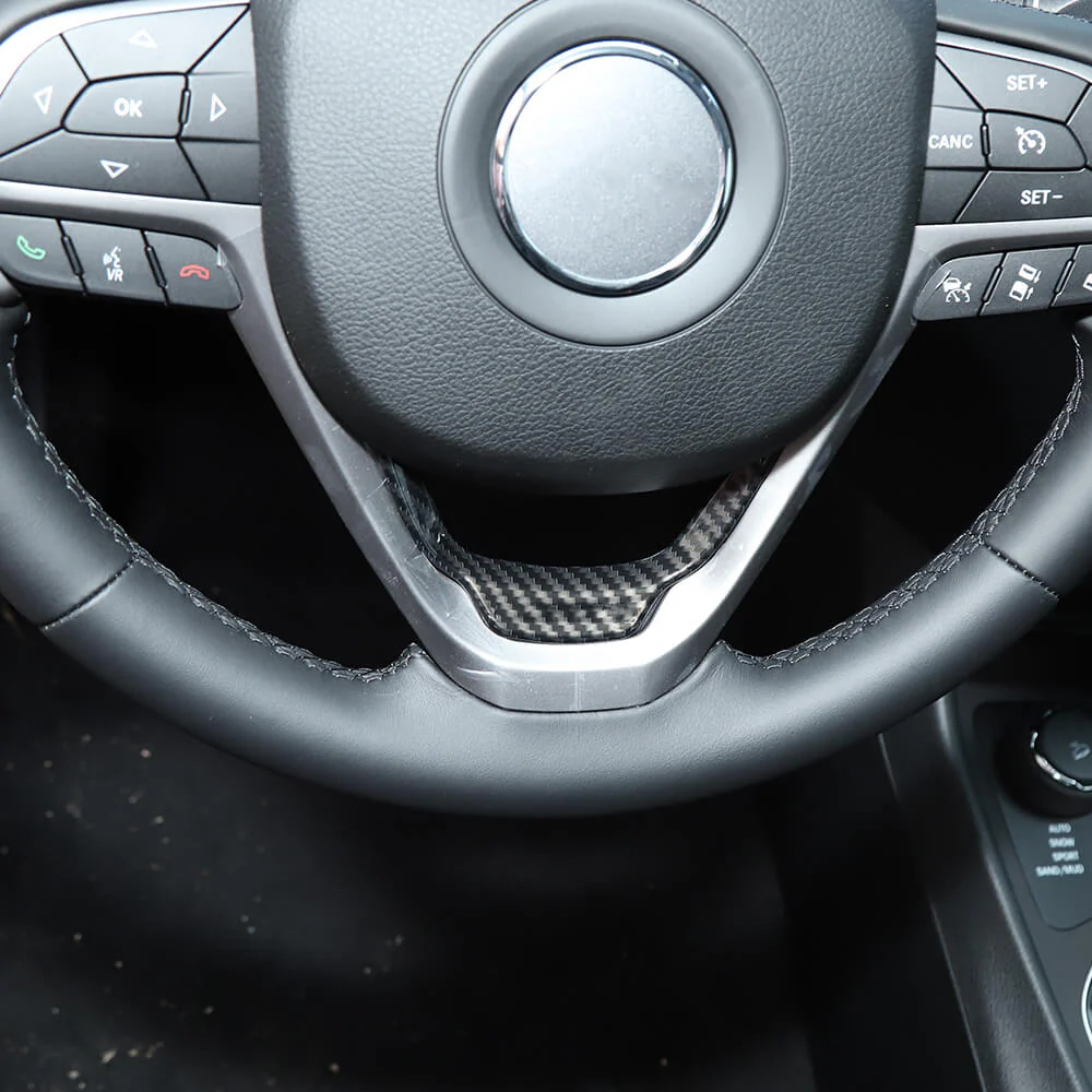 For 2014-2021 Jeep Grand Cherokee WK2/ 2014+ Cherokee Steering Wheel U-shaped Cover Trim - Image 4
