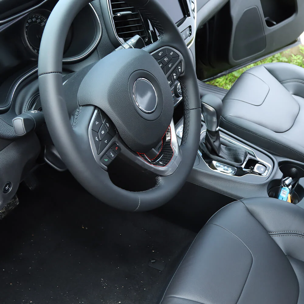 For 2014-2021 Jeep Grand Cherokee WK2/ 2014+ Cherokee Steering Wheel U-shaped Cover Trim - Image 5