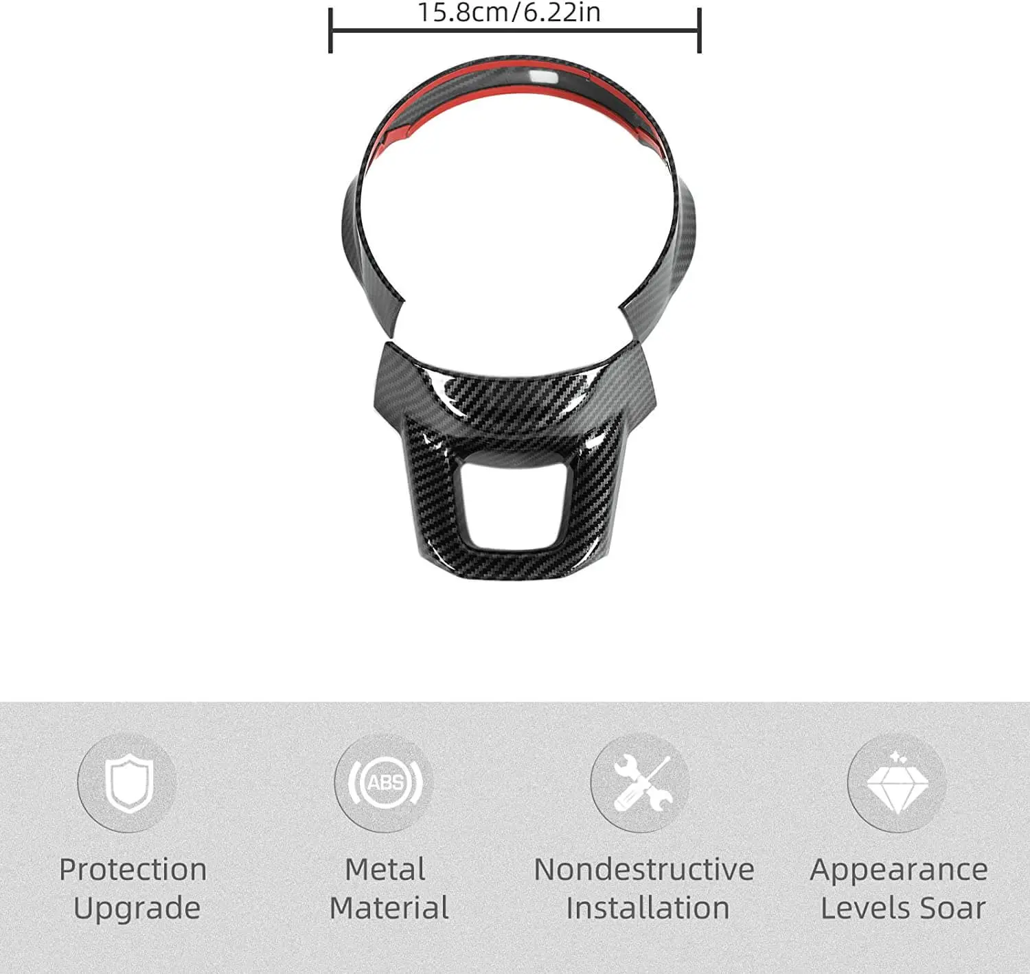 For 2018+ Jeep Wrangler JL JLU & Gladiator JT Steering Wheel Upper Base Trim Cover - Image 7