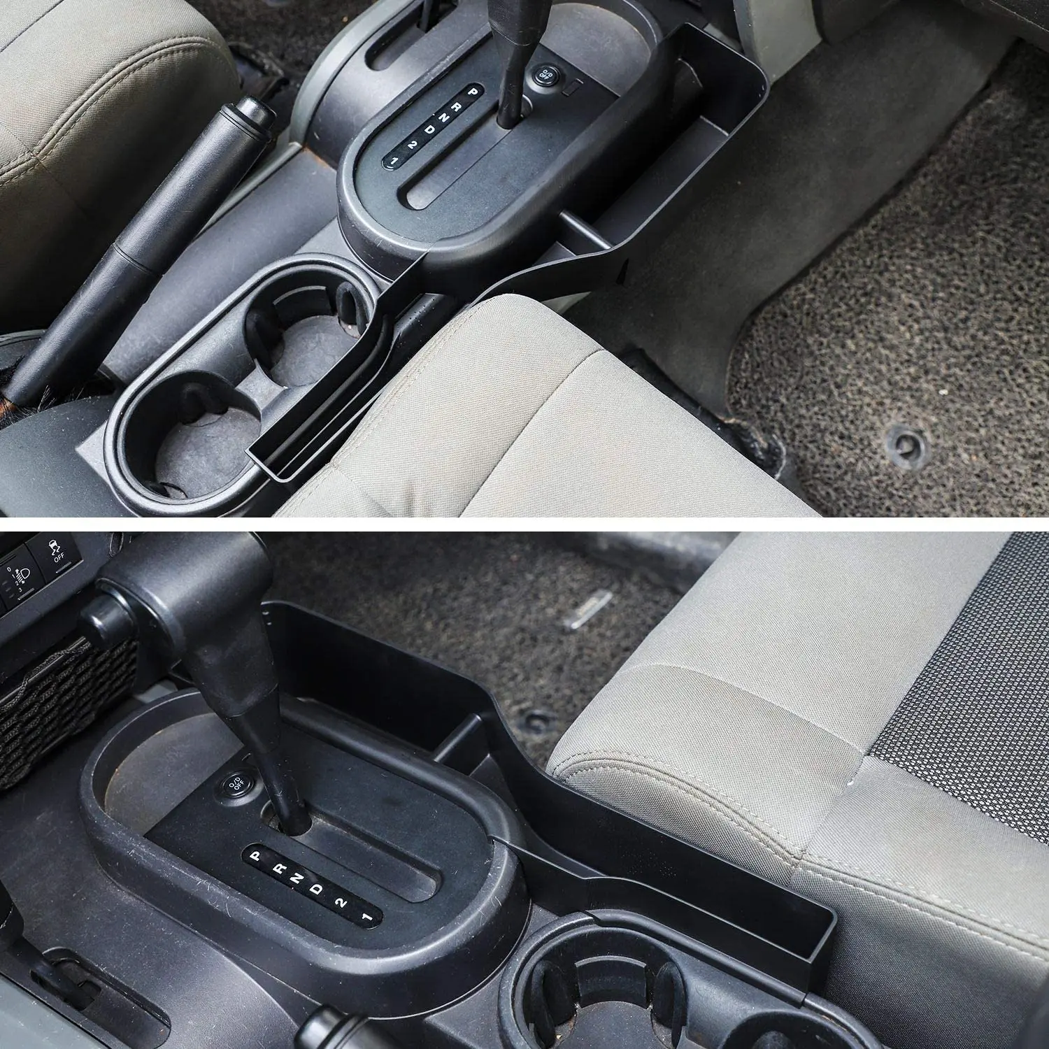 For 2007-2010 Jeep Wrangler JK JKU Gear Shift Center Console Storage Tray Organizer Box - Image 4