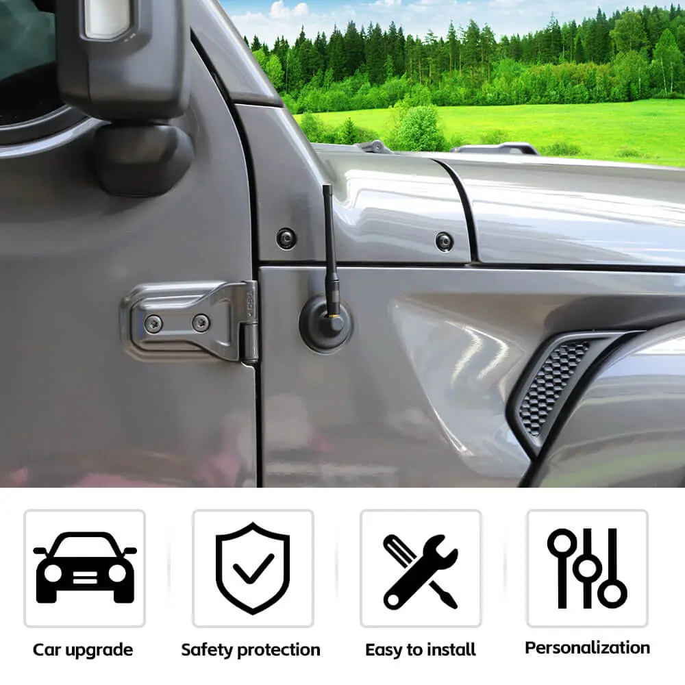 For 2007-2023 Jeep Wrangler JK JL/Gladiator JT Stubby Reflex Radio Antenna AM/FM - Image 6