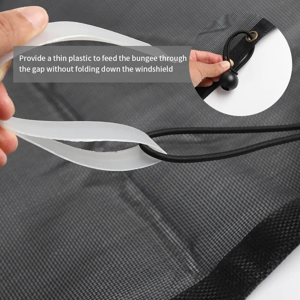 For 2018+ Jeep Wrangler JL JLU 2 Door Mesh Shade Top Cover UV Protection Polyester Durable Sun Shade Long Size - Image 6