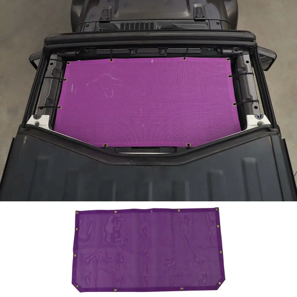 For 2018+ Jeep Wrangler JL JLU & Gladiator JT Half-Length Mesh Bikini Top Sunshade – UV Protection Soft Roof Cover