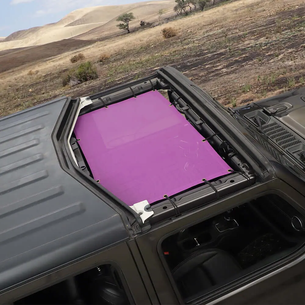 For 2018+ Jeep Wrangler JL JLU & Gladiator JT Half-Length Mesh Bikini Top Sunshade – UV Protection Soft Roof Cover - Image 3