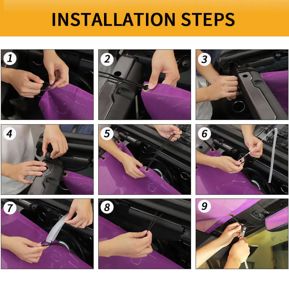 For 2018+ Jeep Wrangler JL JLU & Gladiator JT Half-Length Mesh Bikini Top Sunshade – UV Protection Soft Roof Cover - Image 6