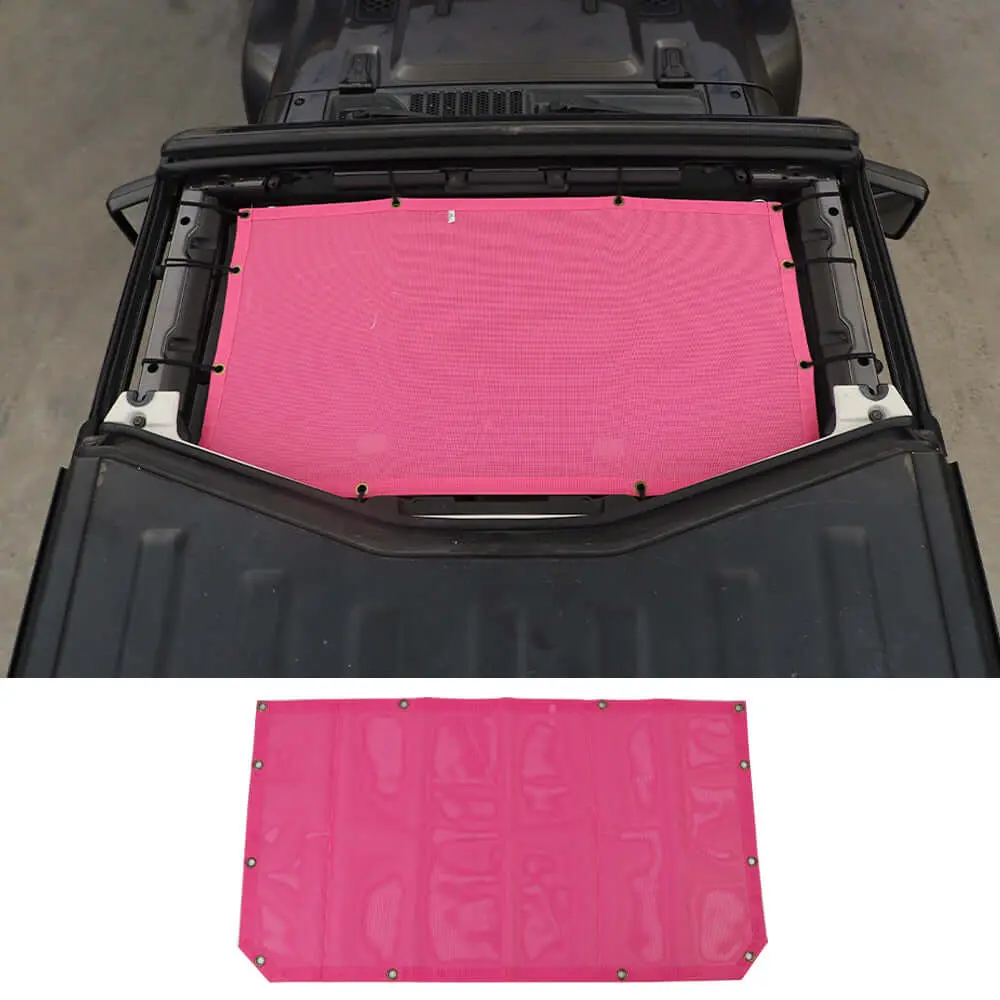 For 2018+ Jeep Wrangler JL JLU & Gladiator JT Half-Length Mesh Bikini Top Sunshade – UV Protection Soft Roof Cover - Image 9