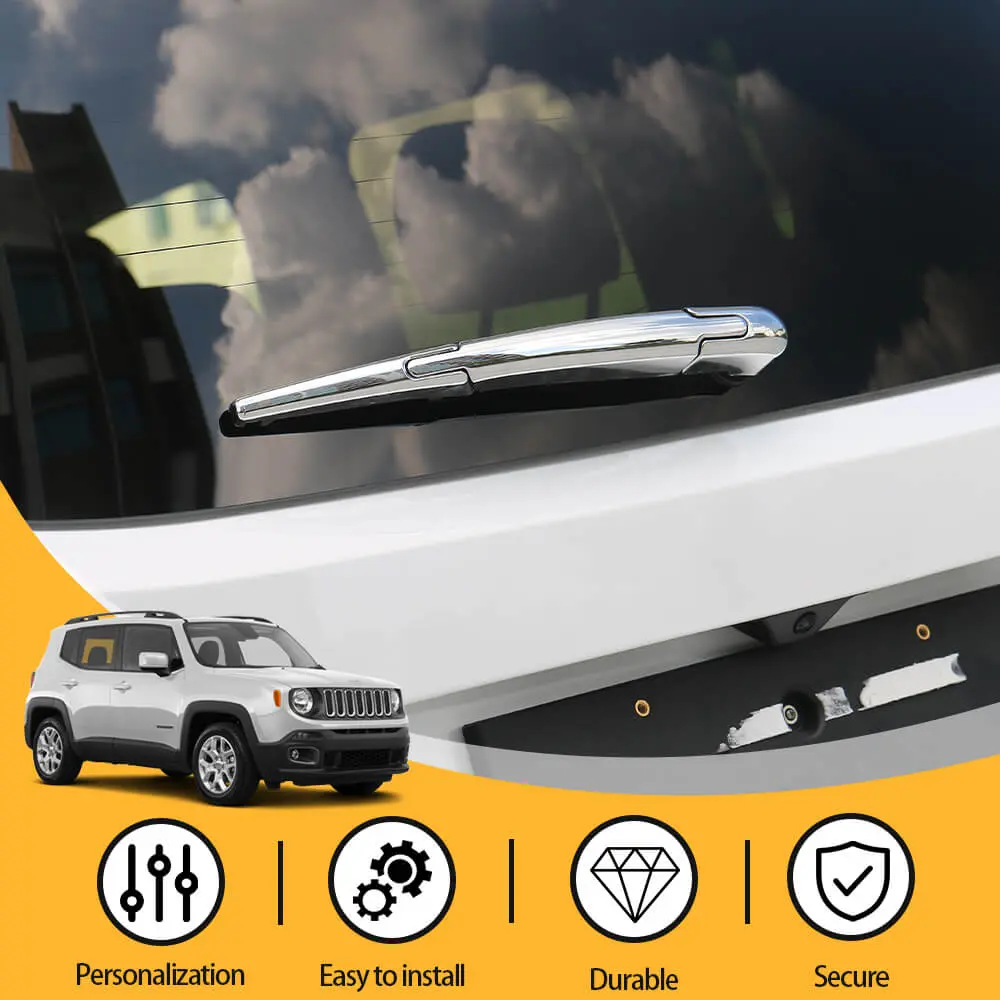 For 2015+ Jeep Renegade Rear Window Wiper Windshield Wiper Blade Trims - Image 6