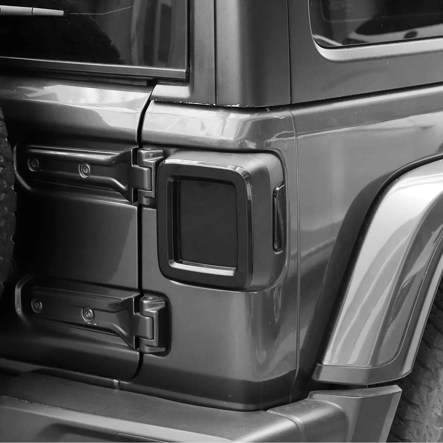 For 2018+ Jeep Wrangler JL JLU Smoked Tail Light Cover Halogen Lamp Guards Trim - Image 3