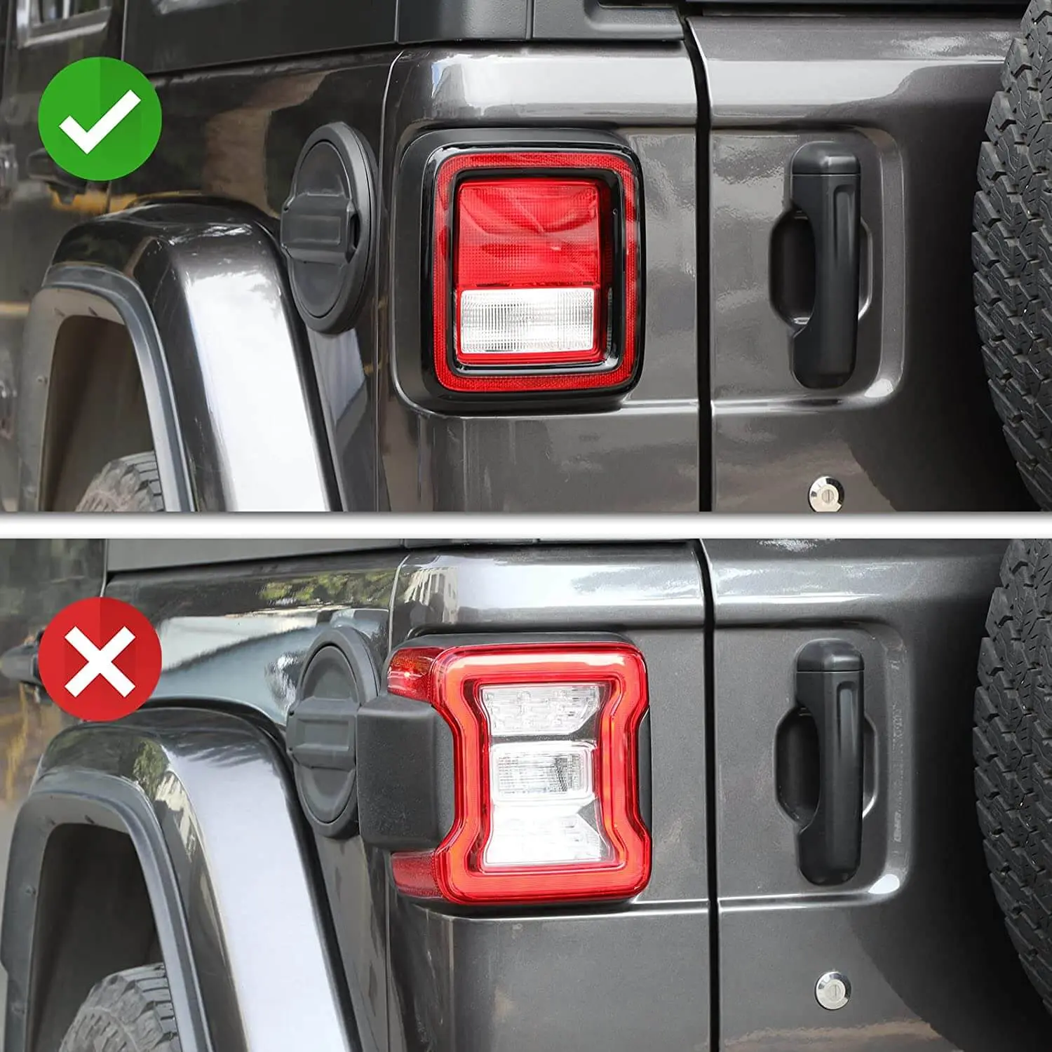 For 2018+ Jeep Wrangler JL Tail Light Taillight US Flag Guard - Image 3