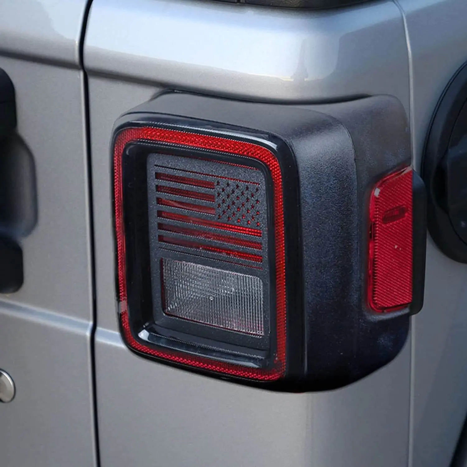 For 2018+ Jeep Wrangler JL Tail Light Taillight US Flag Guard - Image 5